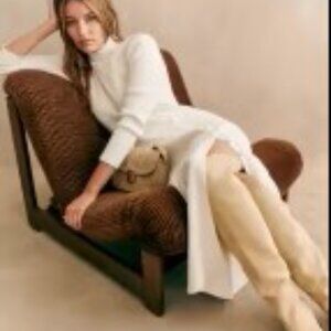 Sezane Harper Knit Maxi Dress in Ecru, Size XL, Like New